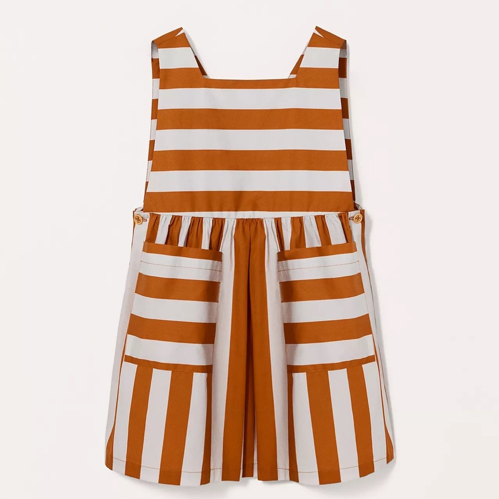 Zara Kids Dress in Orange and White Stripes
